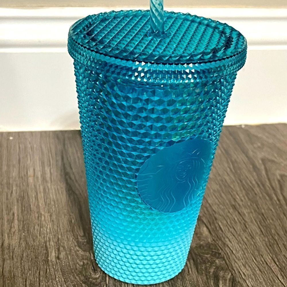 Starbucks 2023 Ombré Glacier Light Blue Studded Tumbler Grande HTF ! RARE !